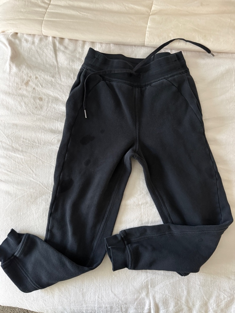 Lululemon Scuba Black Drawstring Jogger Pants FLAWED